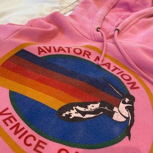 Pink hoodie aviator nation